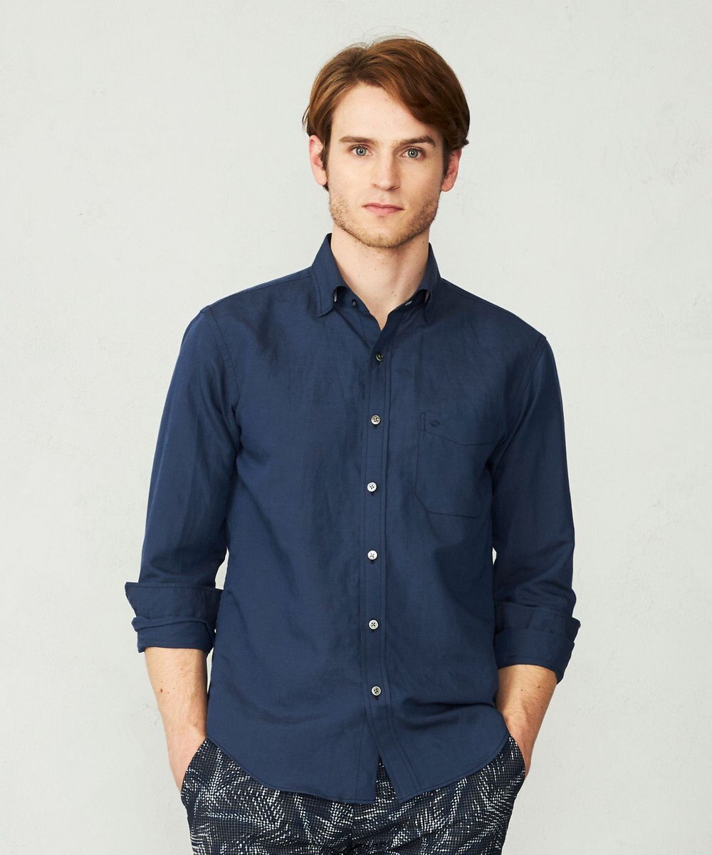 JOSEPH ABBOUD 【オーガニックコットン】リヨセルリネン シャツ 