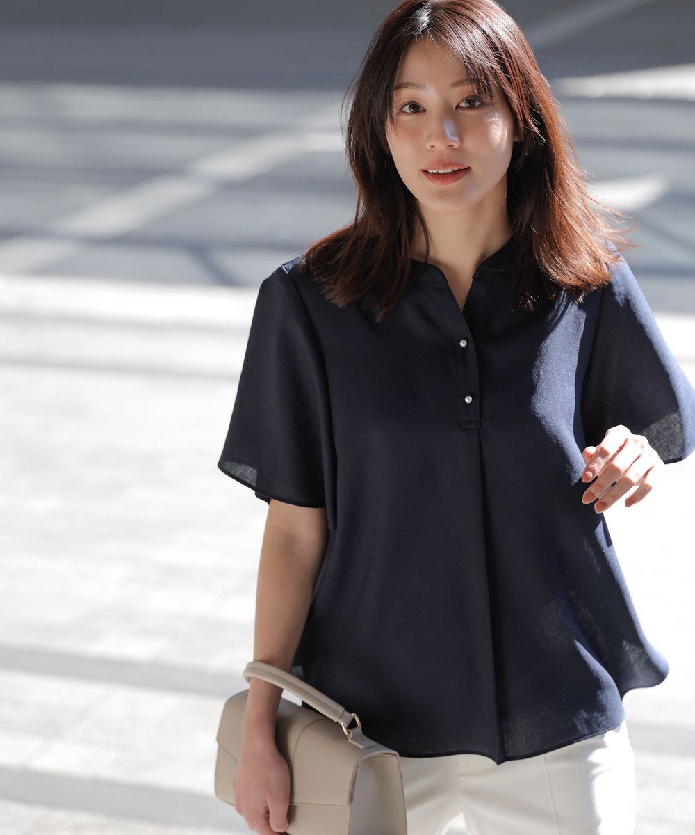 ANY SIS スムージーポリエステル スキッパー ブラウス 