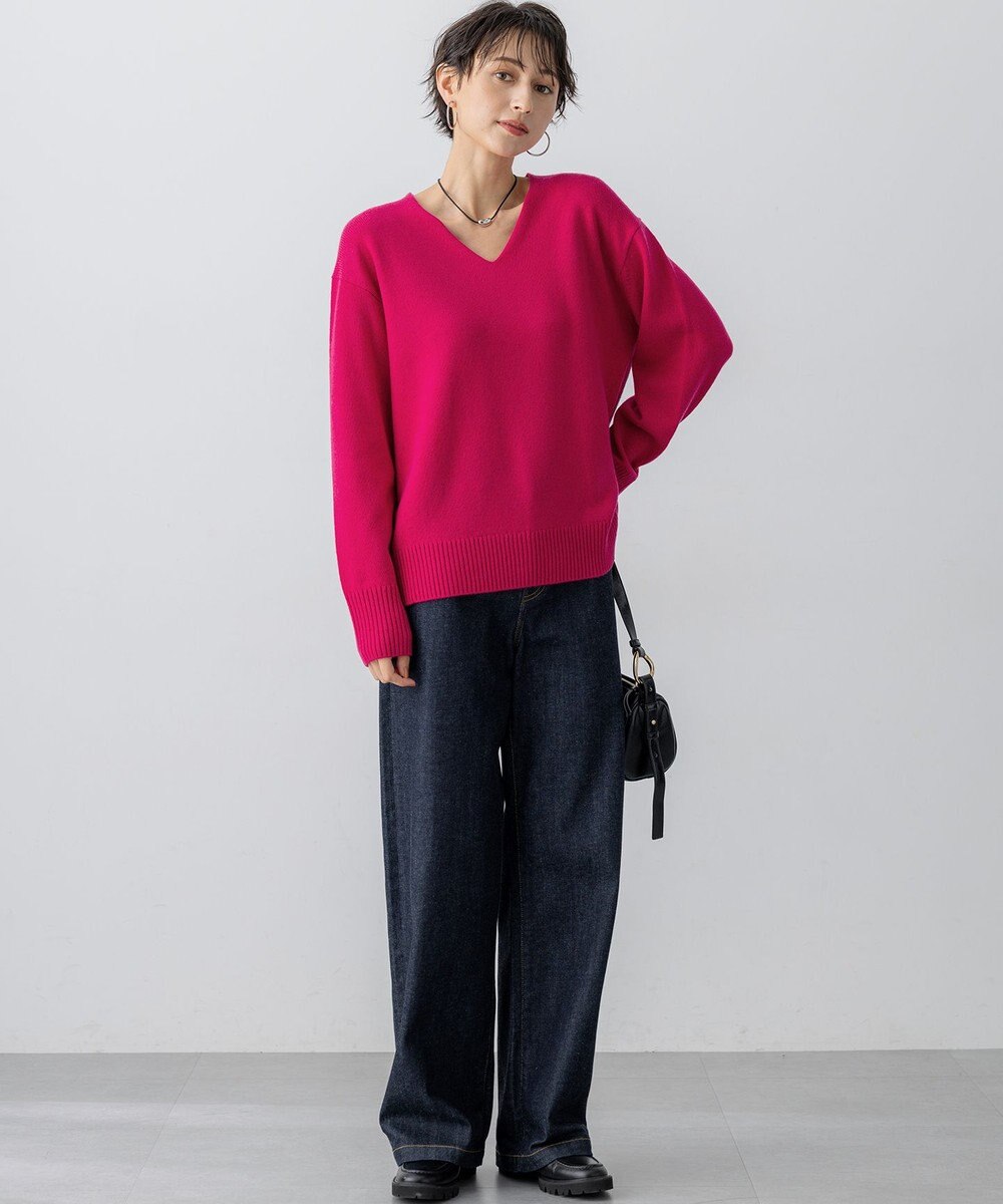 23区 【見上愛さんコラボカラー/VERY掲載】カシミヤブレンド Vネック ニット 