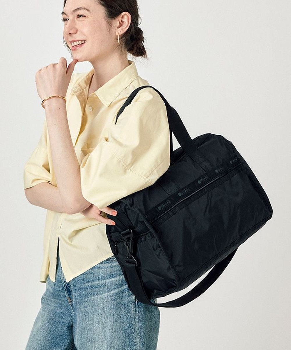 LeSportsac DELUXE MED WEEKENDER/リサイクルドブラックJP リサイクルドブラックJP