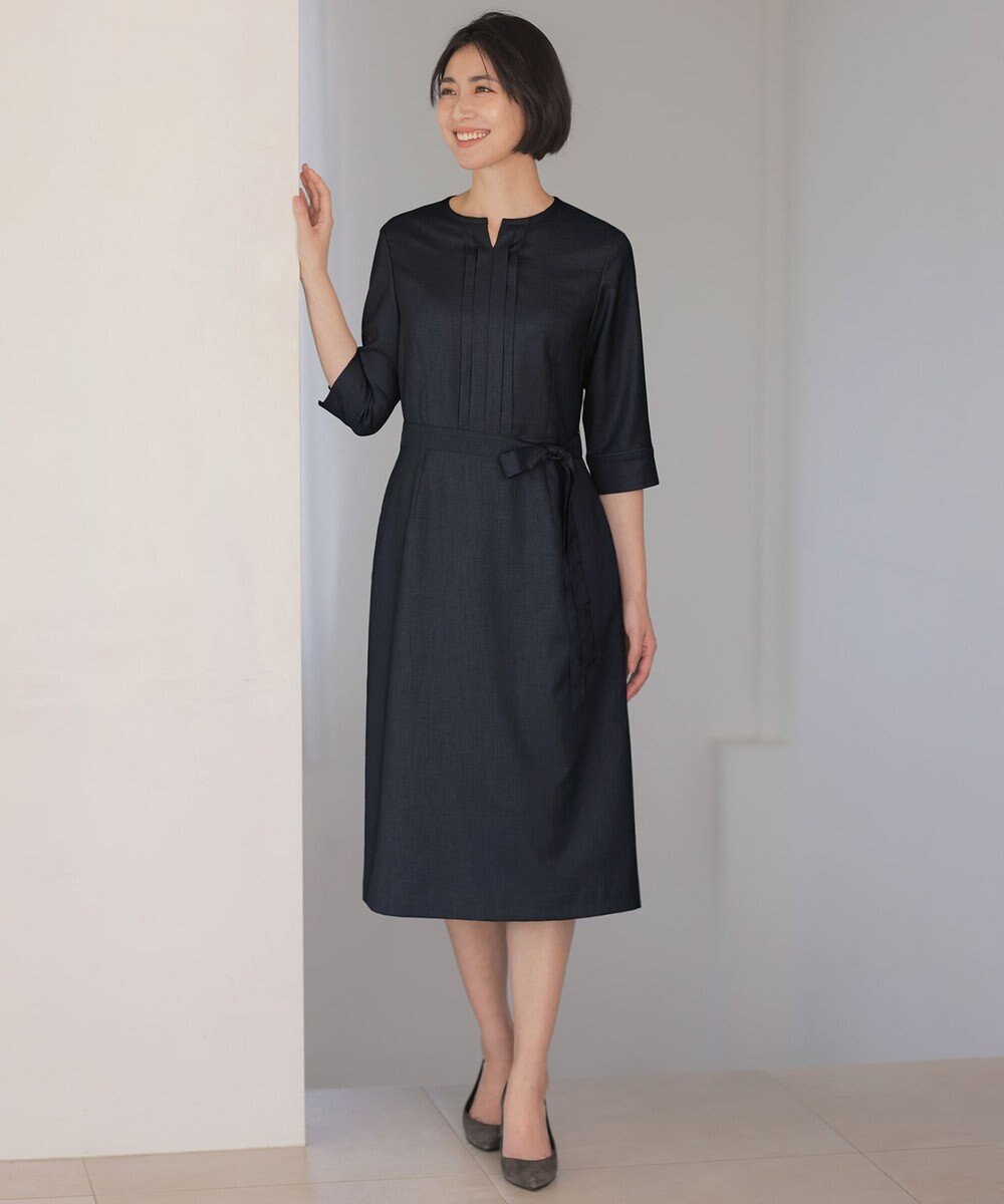 J.PRESS LADIES L 【定番人気・セットアップ対応】OXIJEWEL ストレッチ ワンピース 