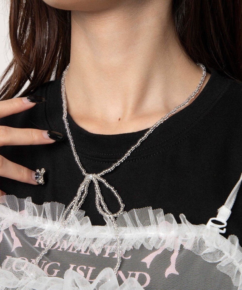 WEGO LビーズBIGリボンネックレス 