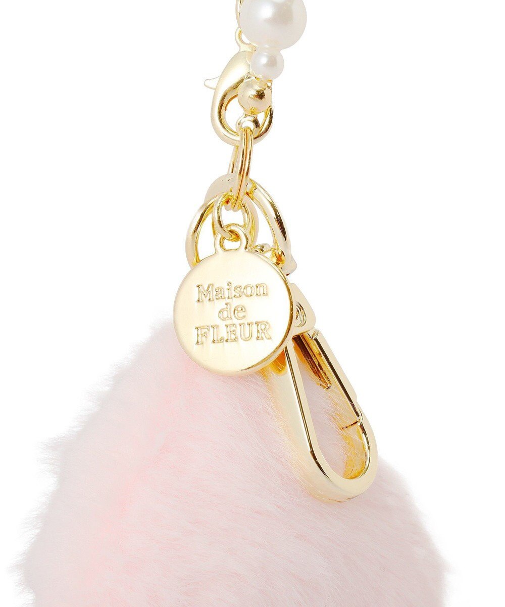 Maison de FLEUR フェイクファーリボンチャーム 