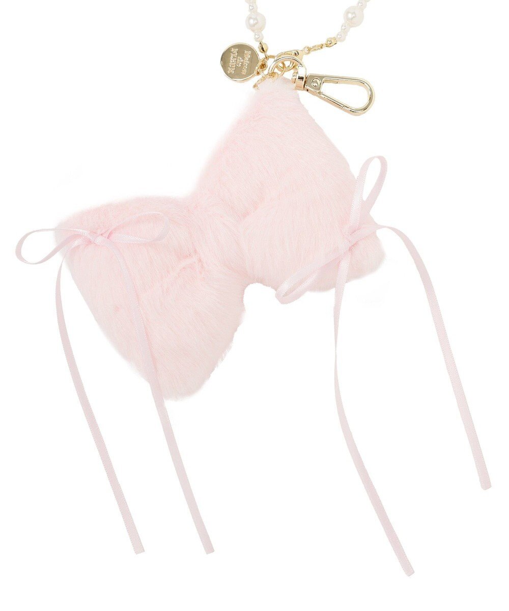Maison de FLEUR フェイクファーリボンチャーム 