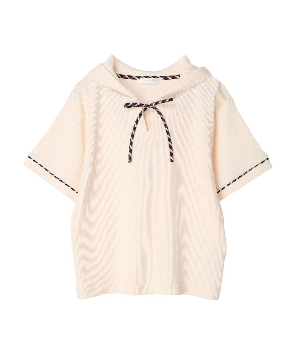 Green Parks チェックポイントワッフルプルオーバー 