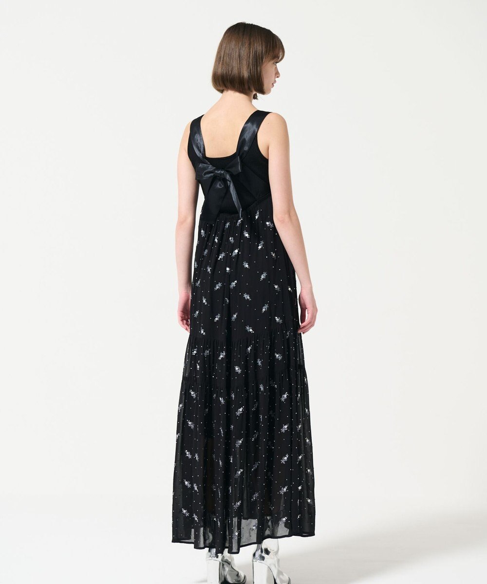 GRACE CONTINENTAL フラワー刺繍ノースリーブワンピース 