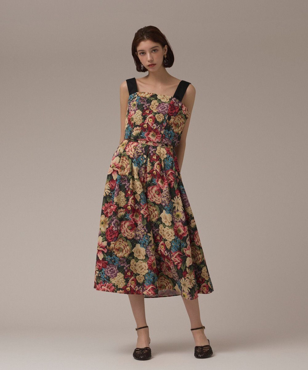 GRACE CONTINENTAL アンティークフラワータックスカート 