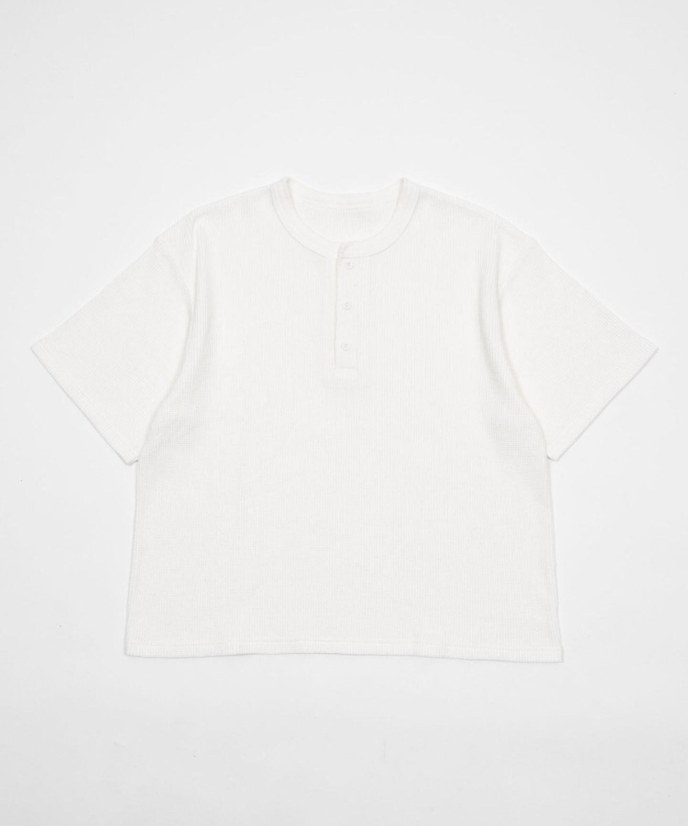 WEGO 【ユニセックス着用ITEM/MLサイズ展開】ワッフルヘンリーネックT（SS） 
