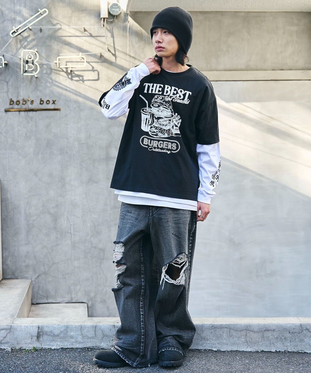 WEGO 【ユニセックス着用ITEM】グラフィックアンサンブルT（LS） 