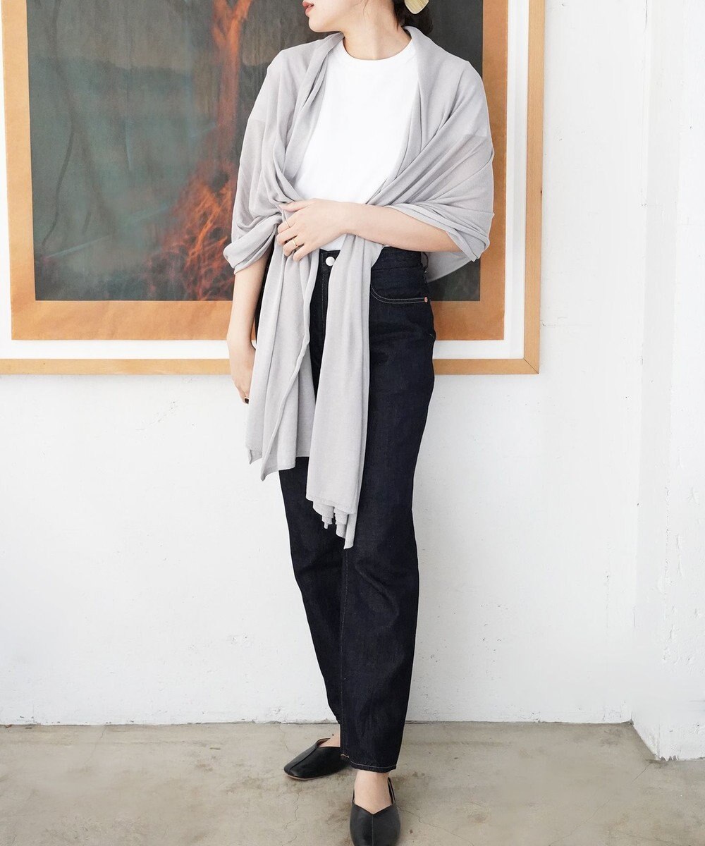 TOQUE 〈大草直子さんアドバイザー〉ウォッシャブルシルク×コットン大判ニット ストール 