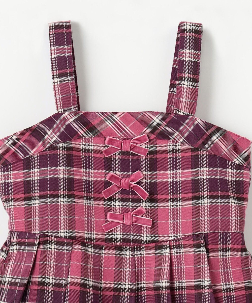 ANY KIDS チェックプリーツジャンパースカート 