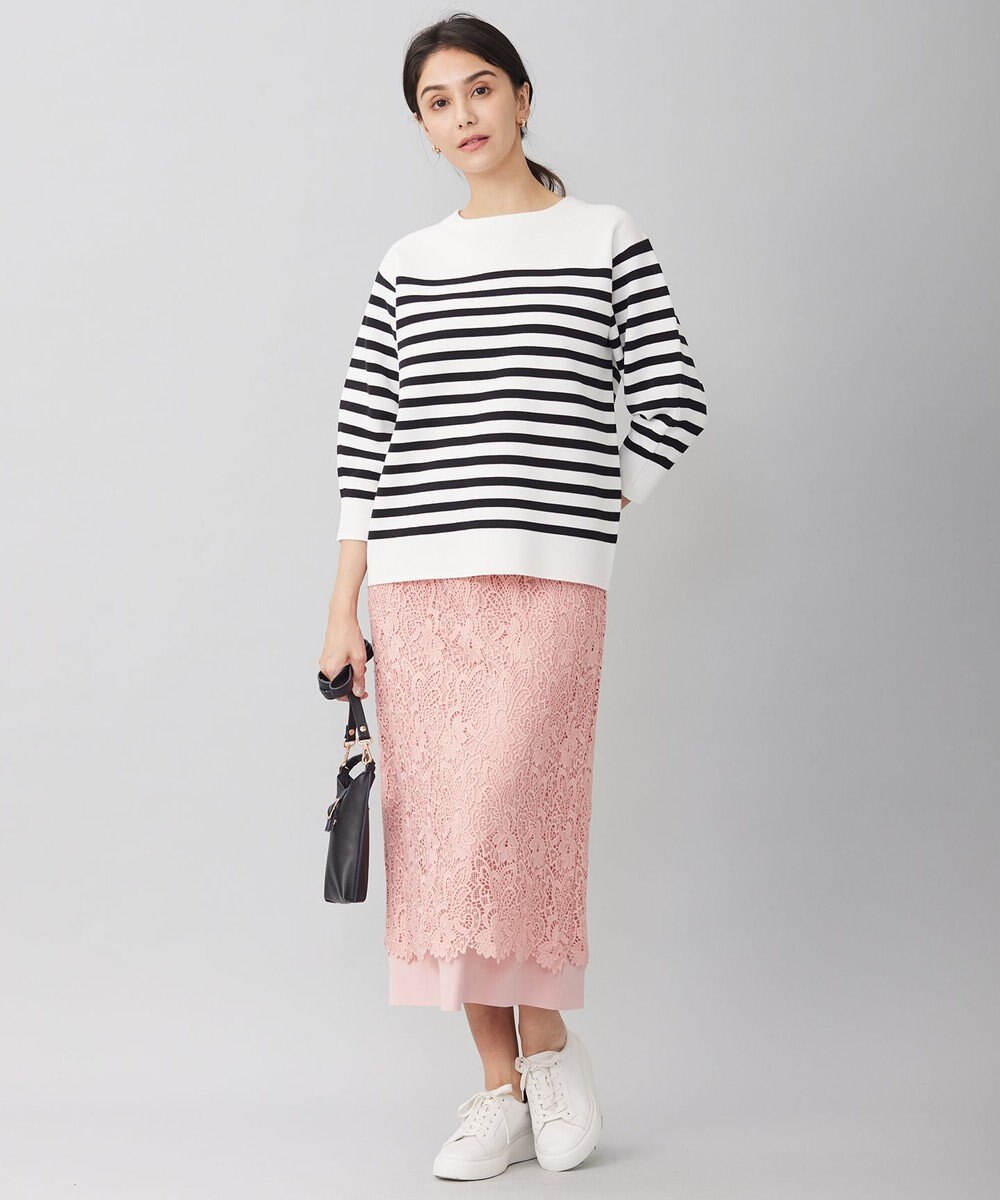 自由区 【洗える】ボタニカルレース スカート 