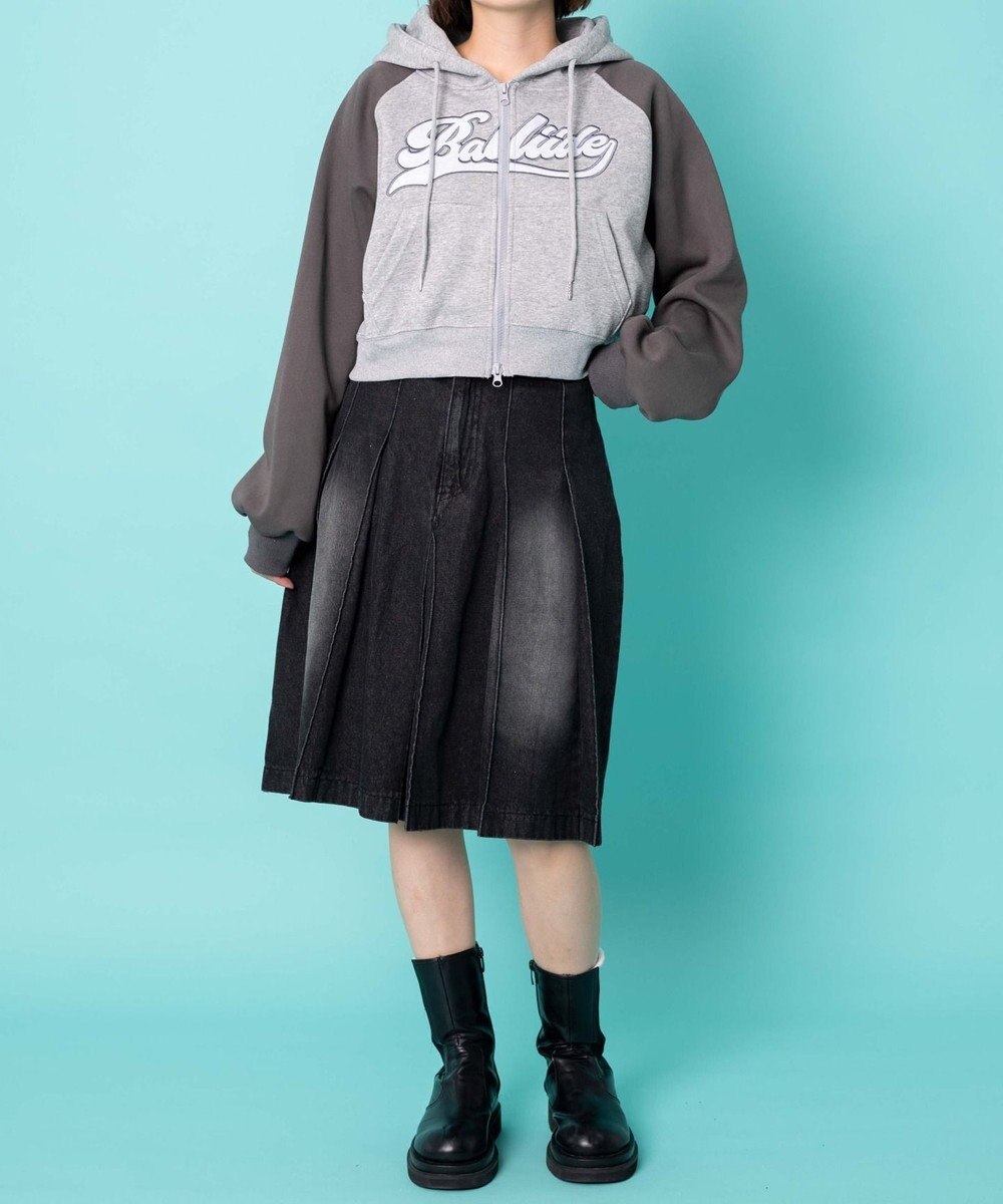 WEGO カレッジロゴラグランジップパーカー 