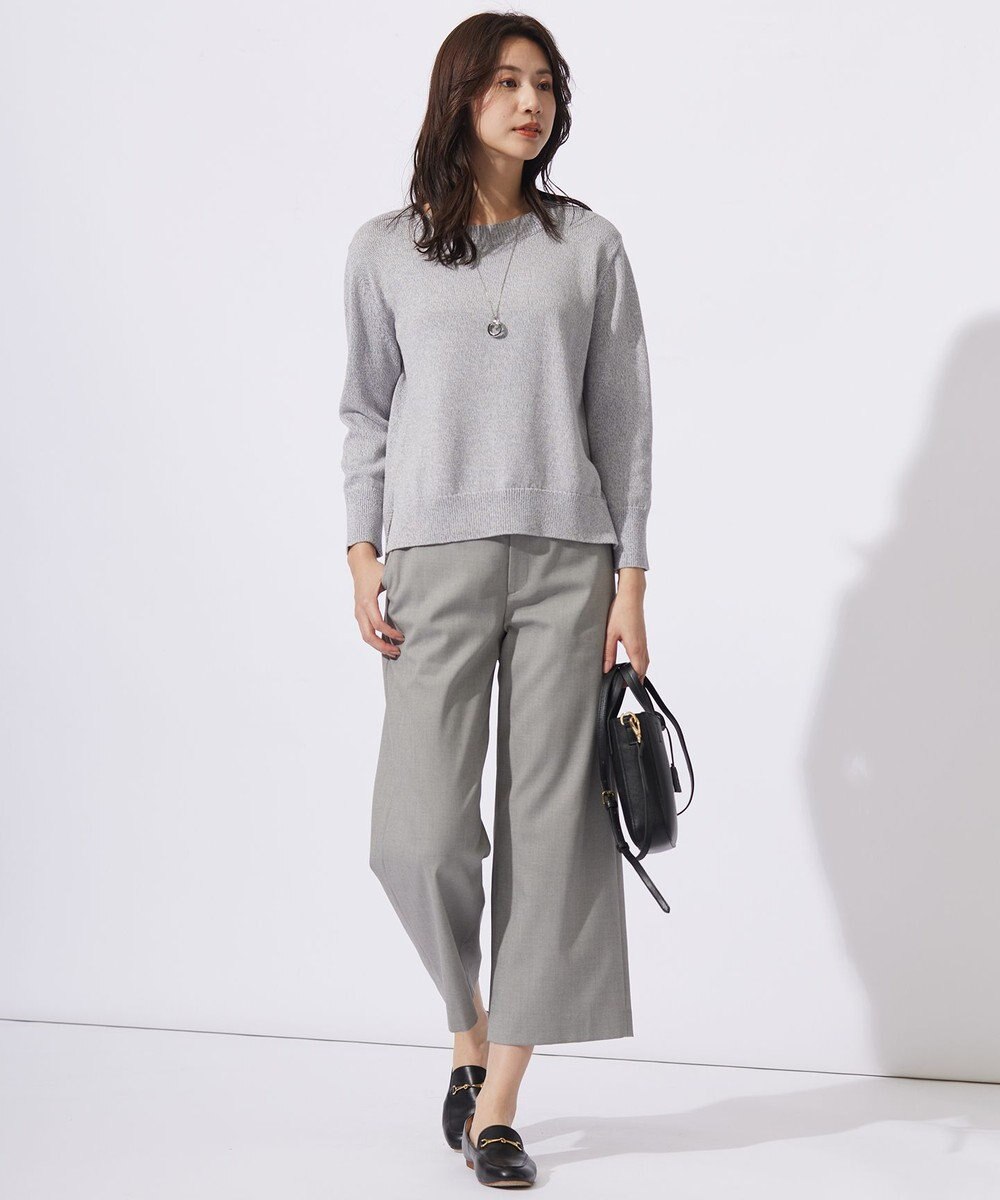 J.PRESS LADIES 【洗える】GIMA COTTON プルオーバー ニット 