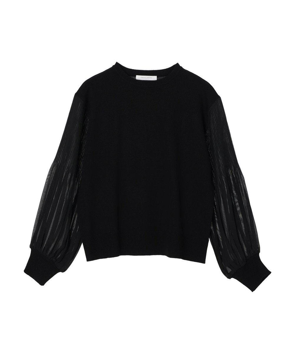 Green Parks プリーツ袖ニットプルオーバー 