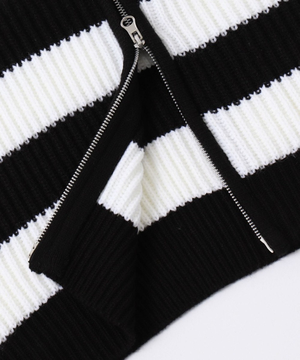 WEGO ダブルジップショートニットブルゾン 