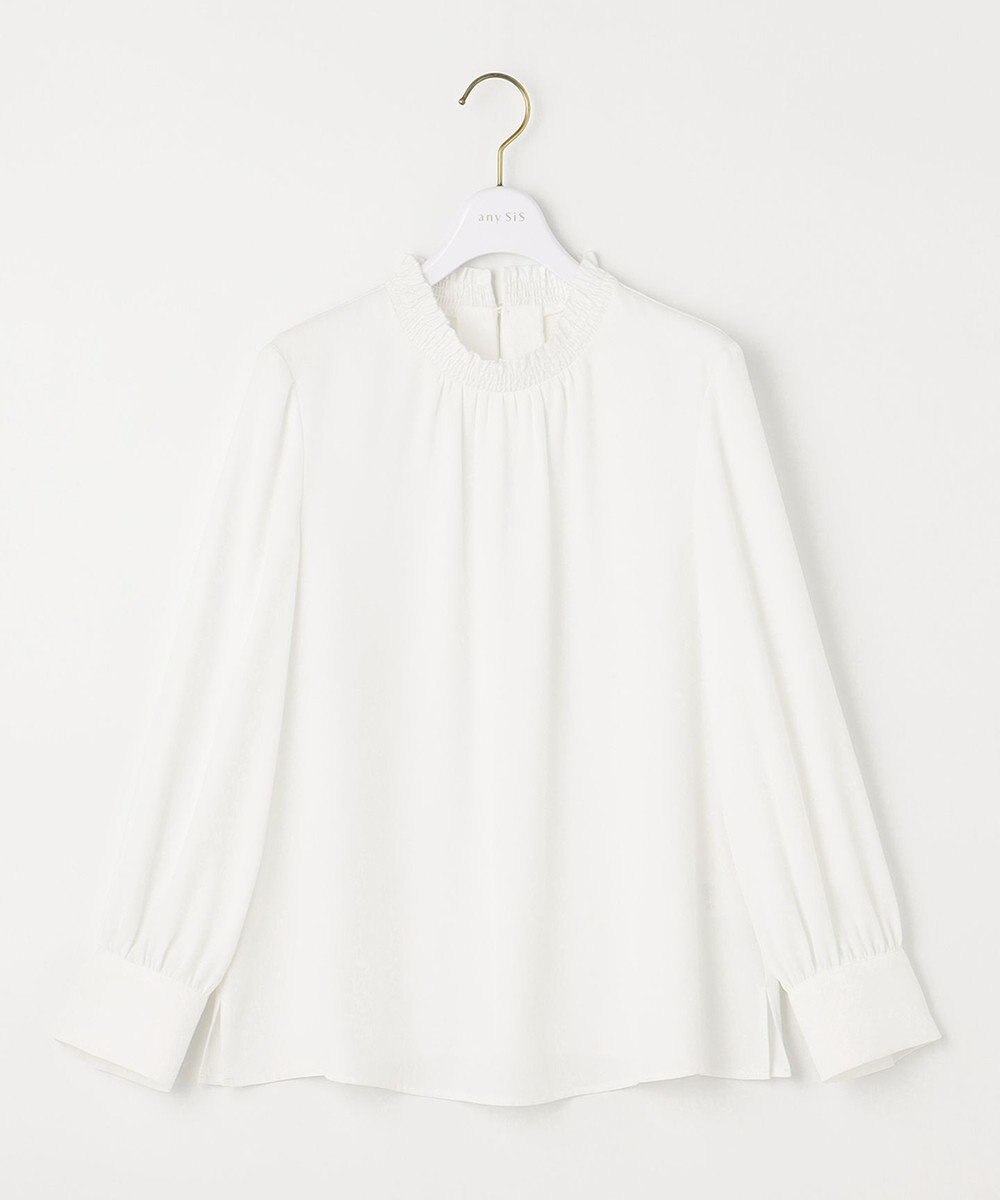 ANY SIS 【美人百花10月号掲載】ハイネックシャーリング ブラウス 