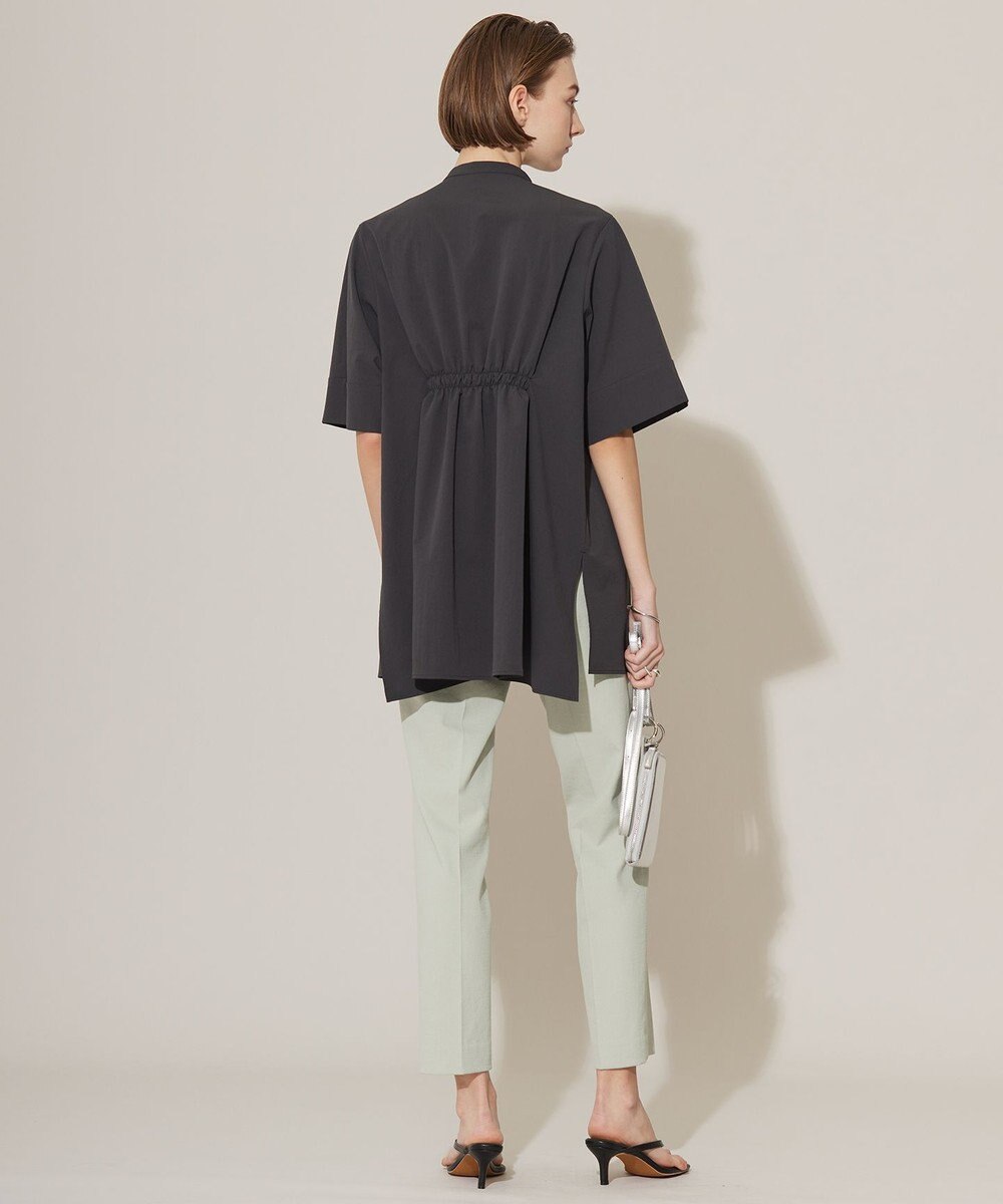 ICB 【洗える】ヴィンテージスパンブロード バンドカラーシャツ 