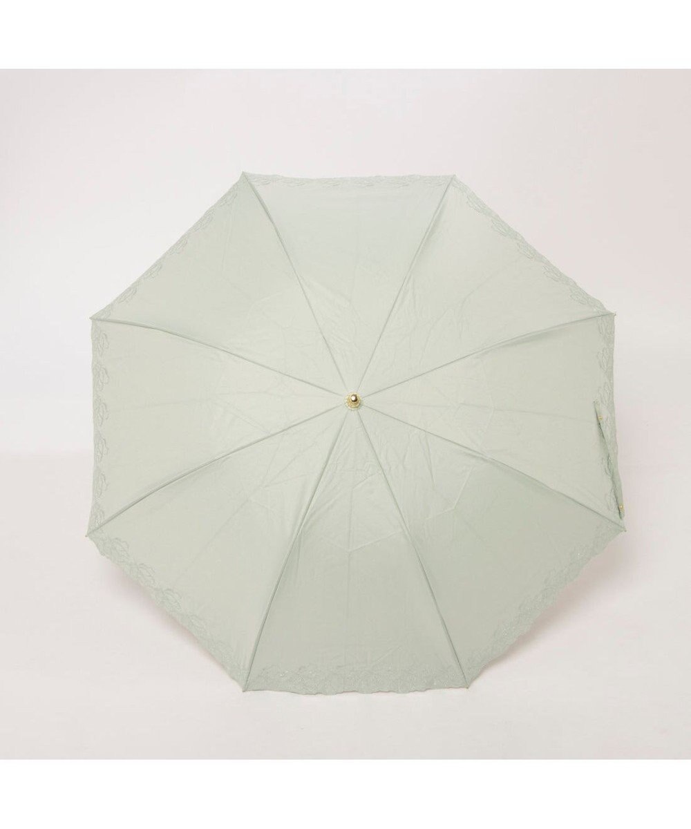 UNBILLION カシュネ cachenez / PUフラワーラメ刺繍トップレス2段折りたたみ傘 