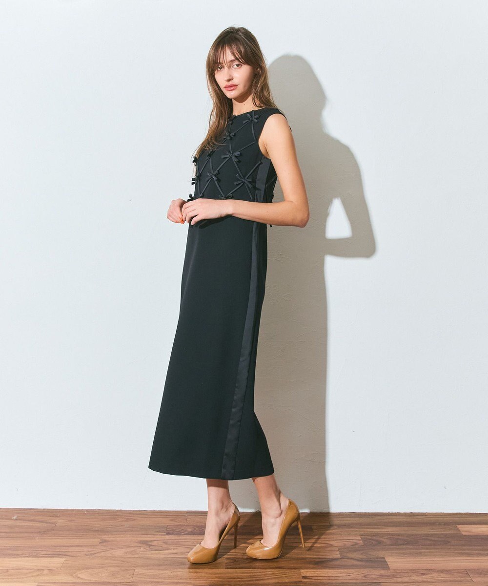 GRACE CONTINENTAL リボンモチーフドレス 