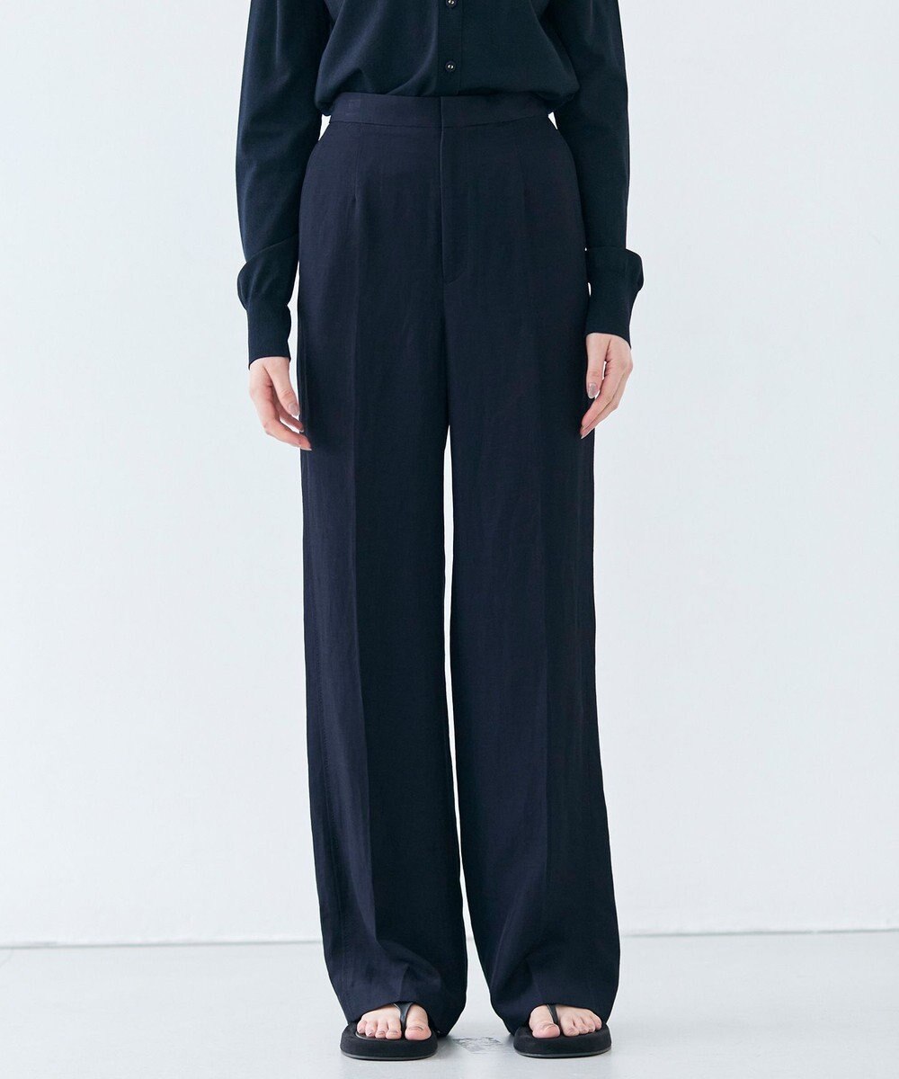 BEIGE， 【洗える】BERNARD / リネンストレートフルレングスパンツ 