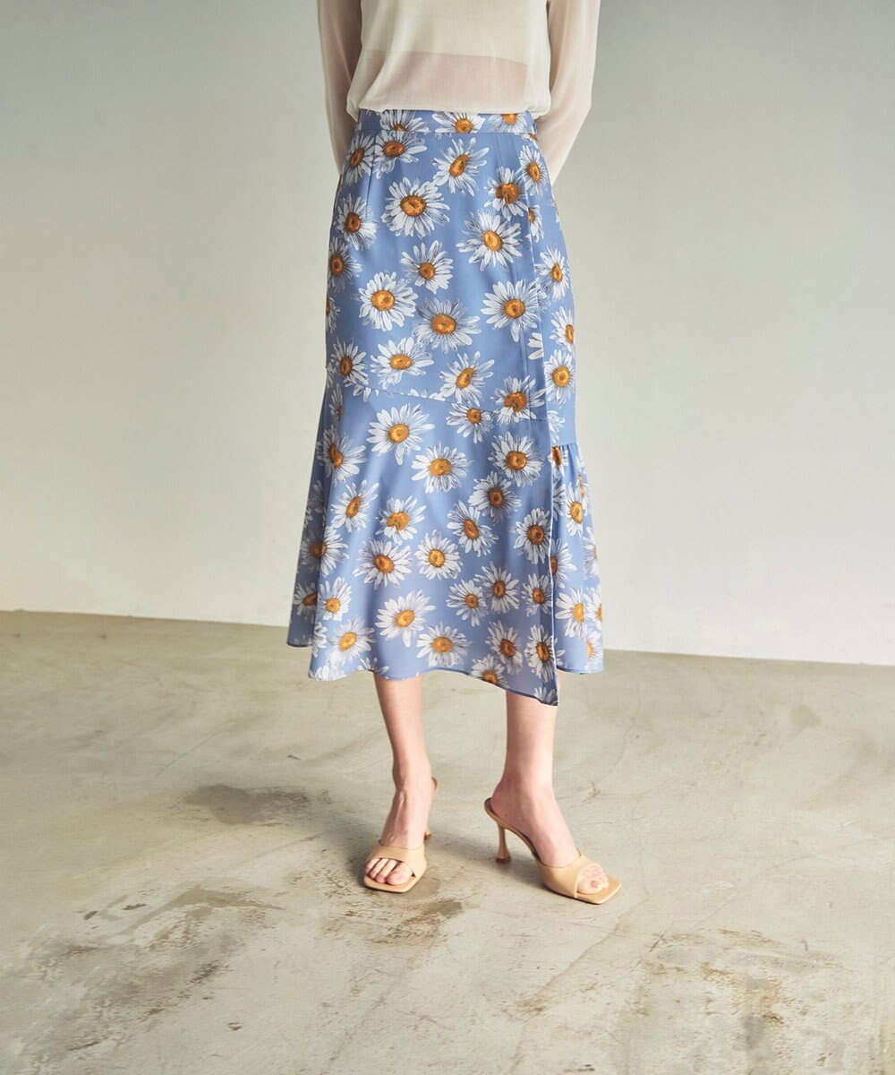 GRACE CONTINENTAL マーガレットフラワープリントスカート 