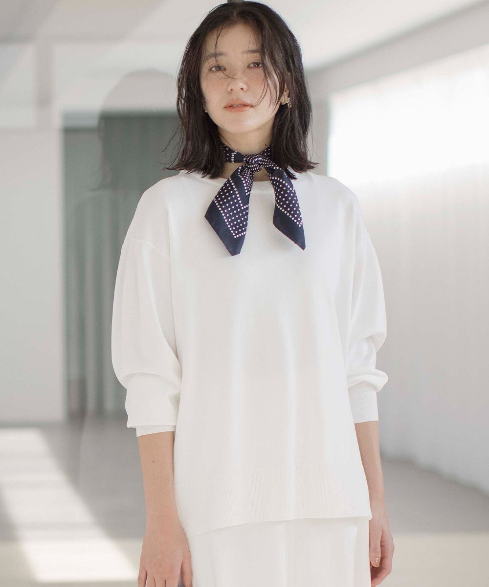 組曲 【WEB限定カラーあり】MINA バックリボンニットプルオーバー 