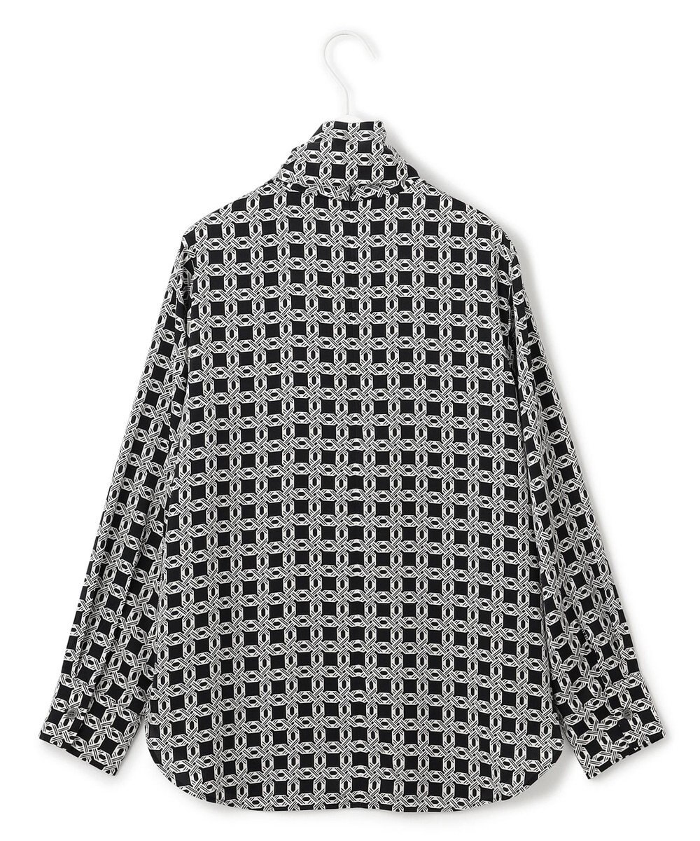 ICB 【洗える】レトロウォールペーパープリント ブラウス 