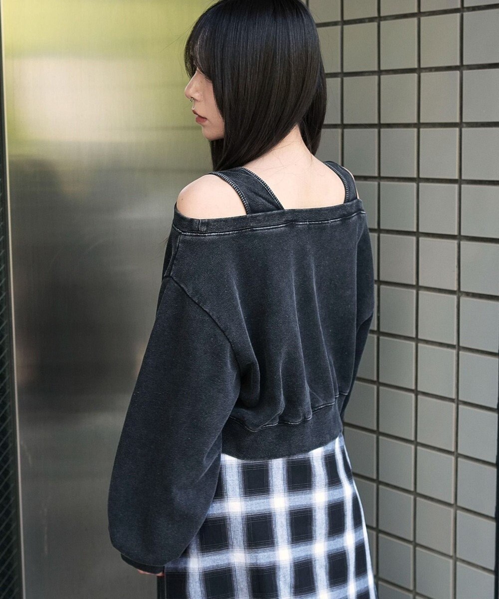 WEGO ドッキングオフショルショートスウェット 