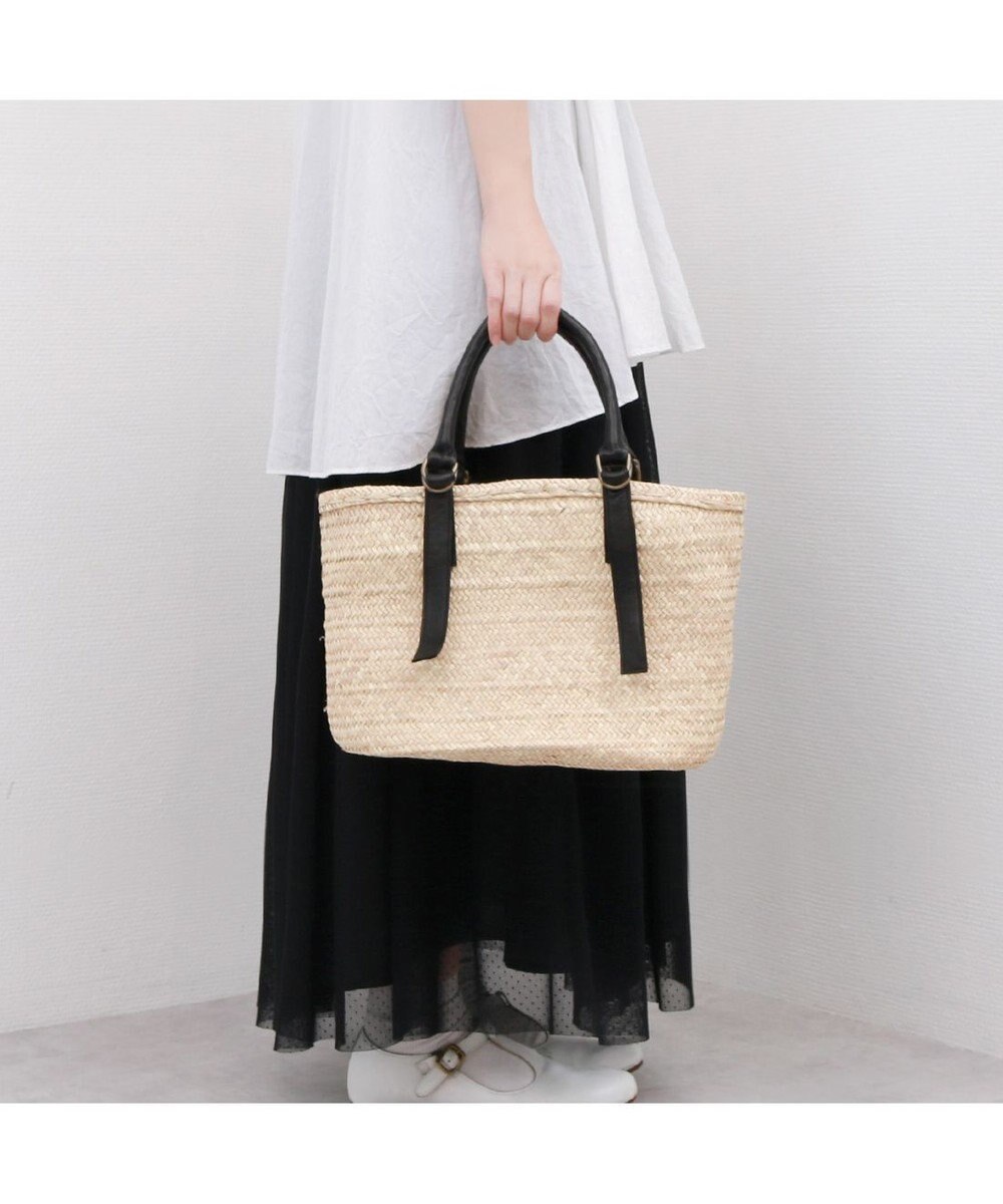 UNBILLION ペルケ perche / 牛革付属椰子かごマルシェバッグS 