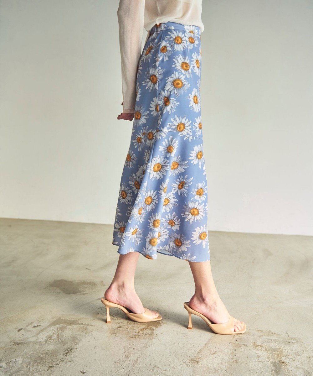 GRACE CONTINENTAL マーガレットフラワープリントスカート 