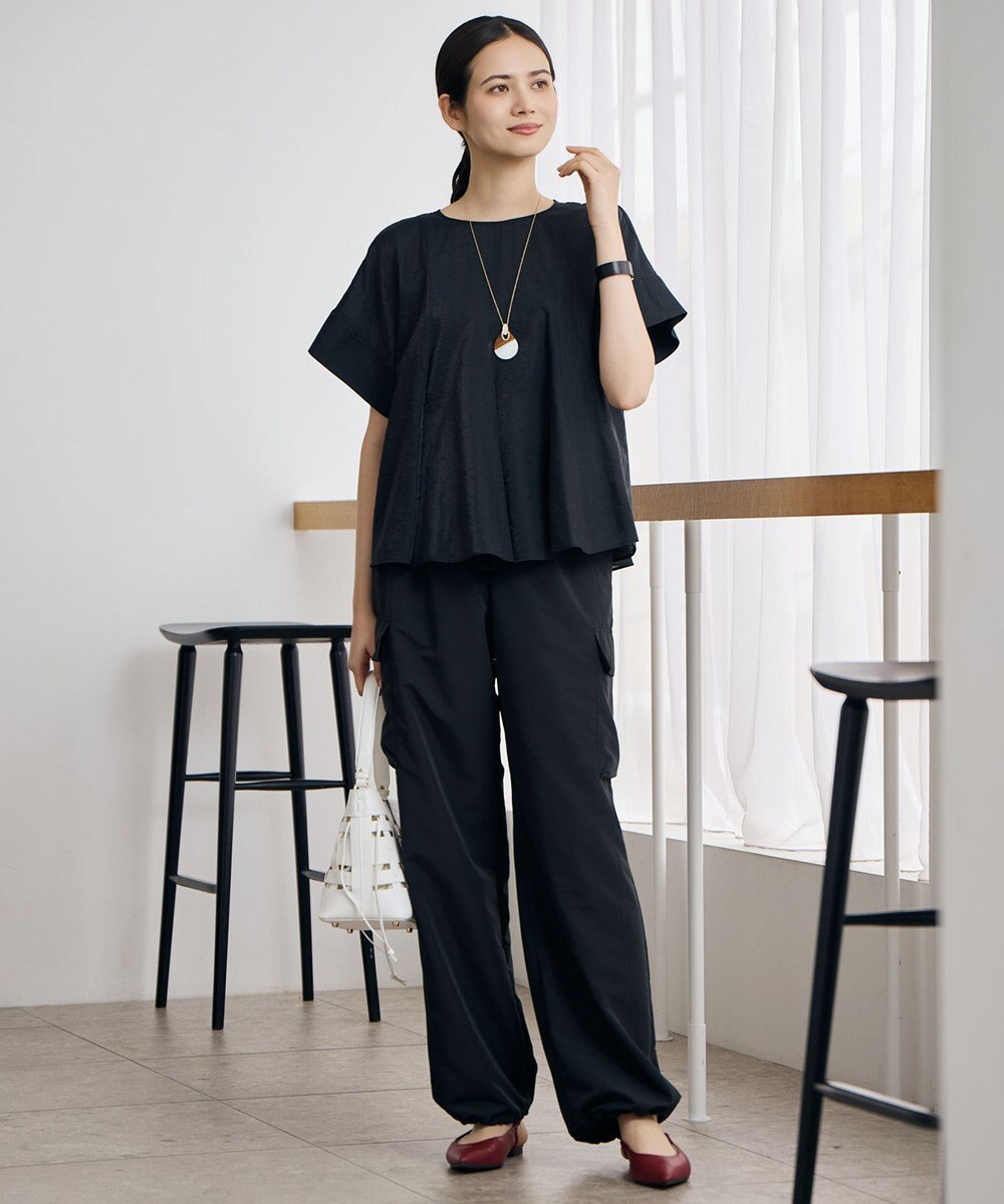 自由区 L 【カタログ掲載】ブライトシアーシャンブレー ブラウス 