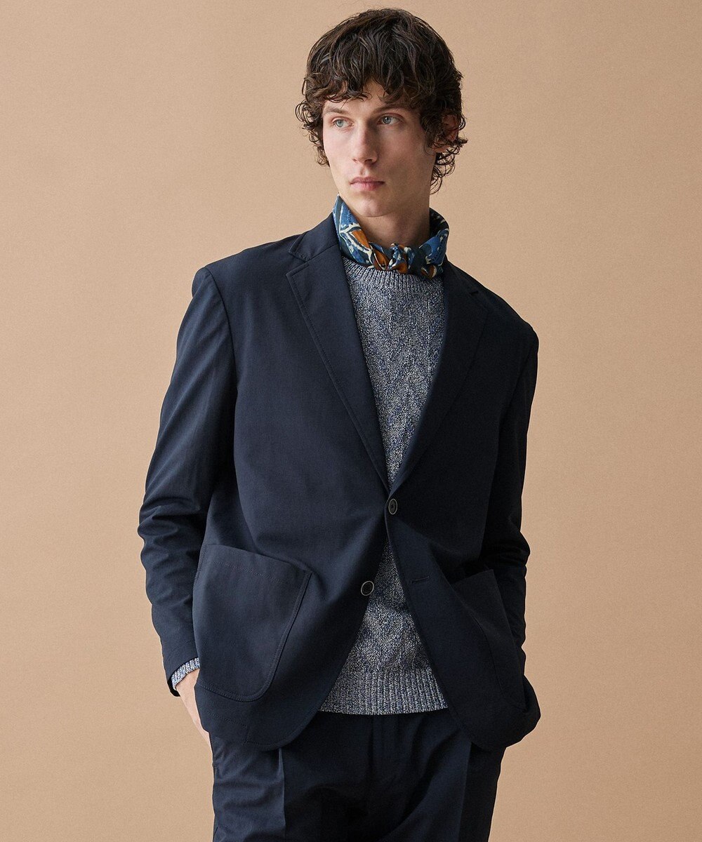 JOSEPH ABBOUD 【日本製】RCF綿ローン タイルプリント スカーフ 