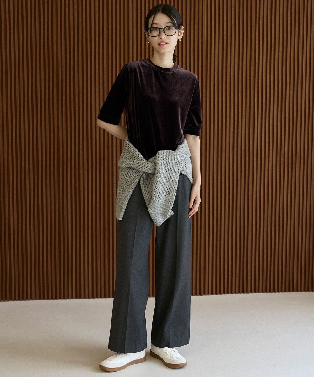 UNFILO 【ウエストゴム/14サイズ展開】beauty warm pants ワイド 