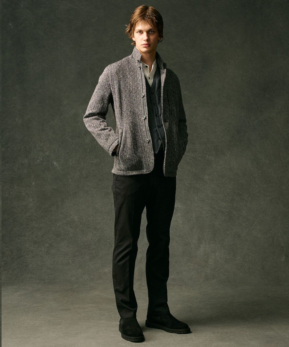 JOSEPH ABBOUD 【キングサイズ・軽量/ストレッチ/イージーケア】ツィーディーフリース ジャケット 