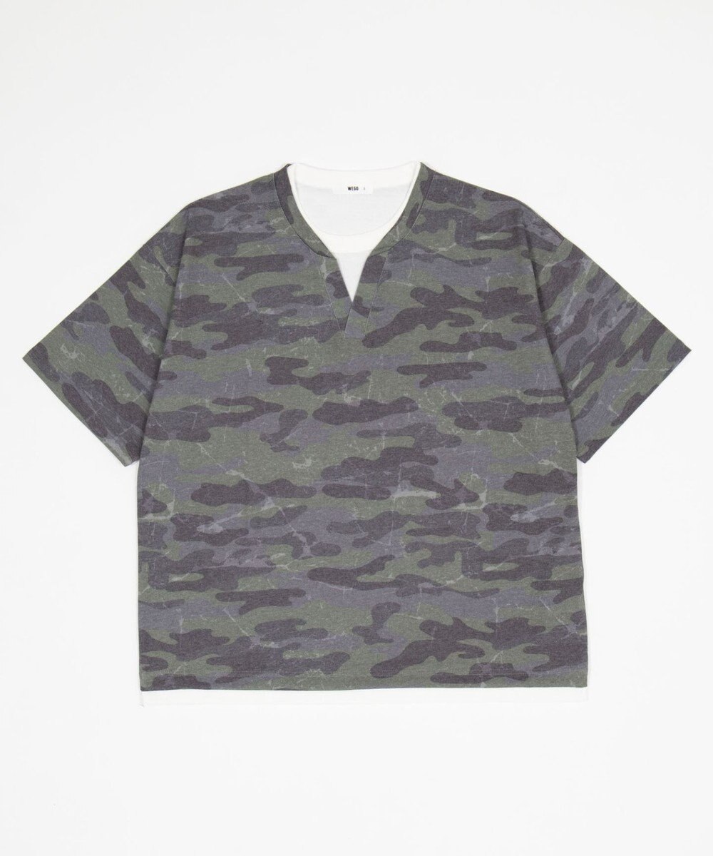 WEGO 【ユニセックス着用ITEM】キーネックフェイクレイヤードT（SS） 