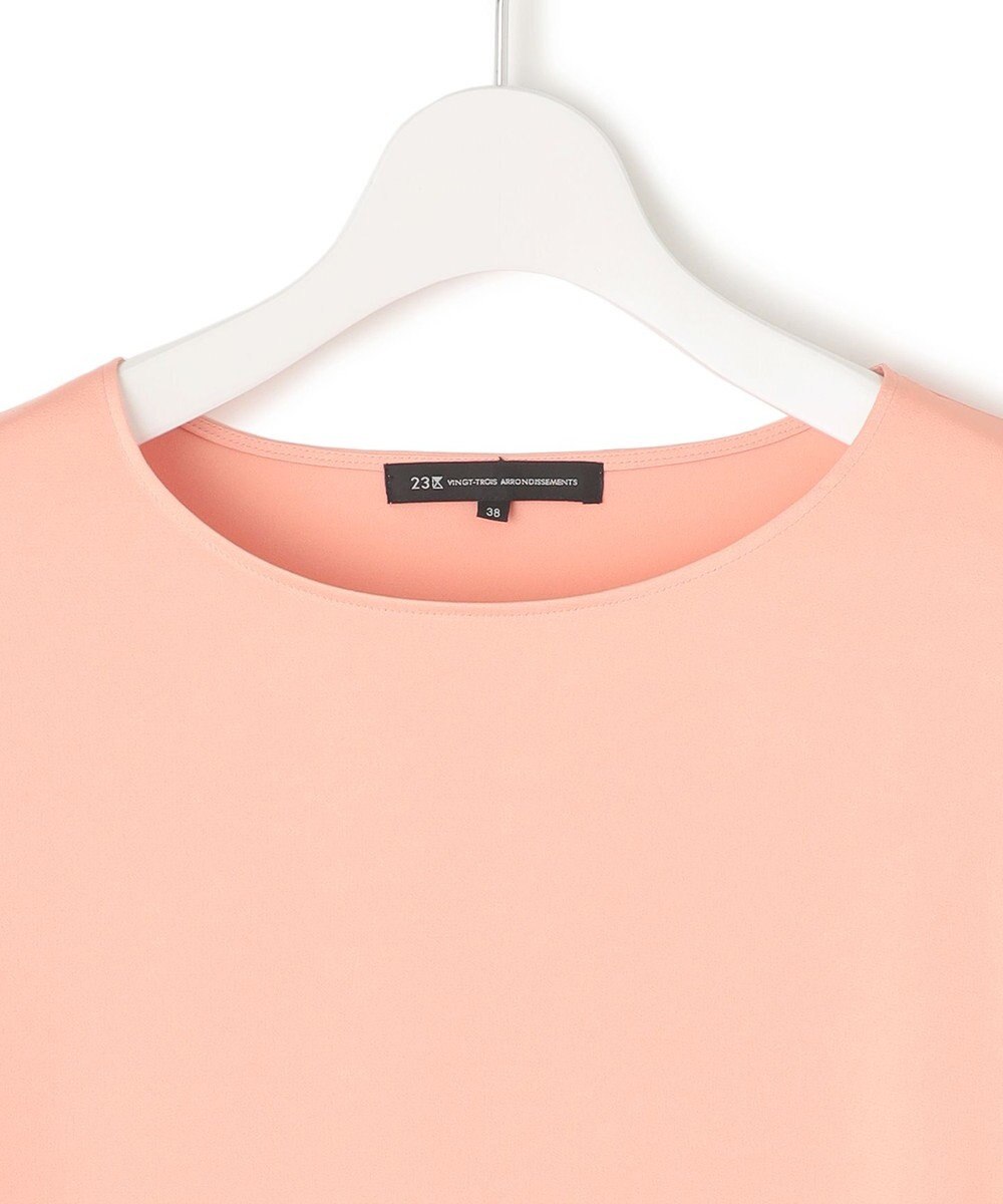 23区 L 【洗える】サテン ロングスリーブ Tシャツ 