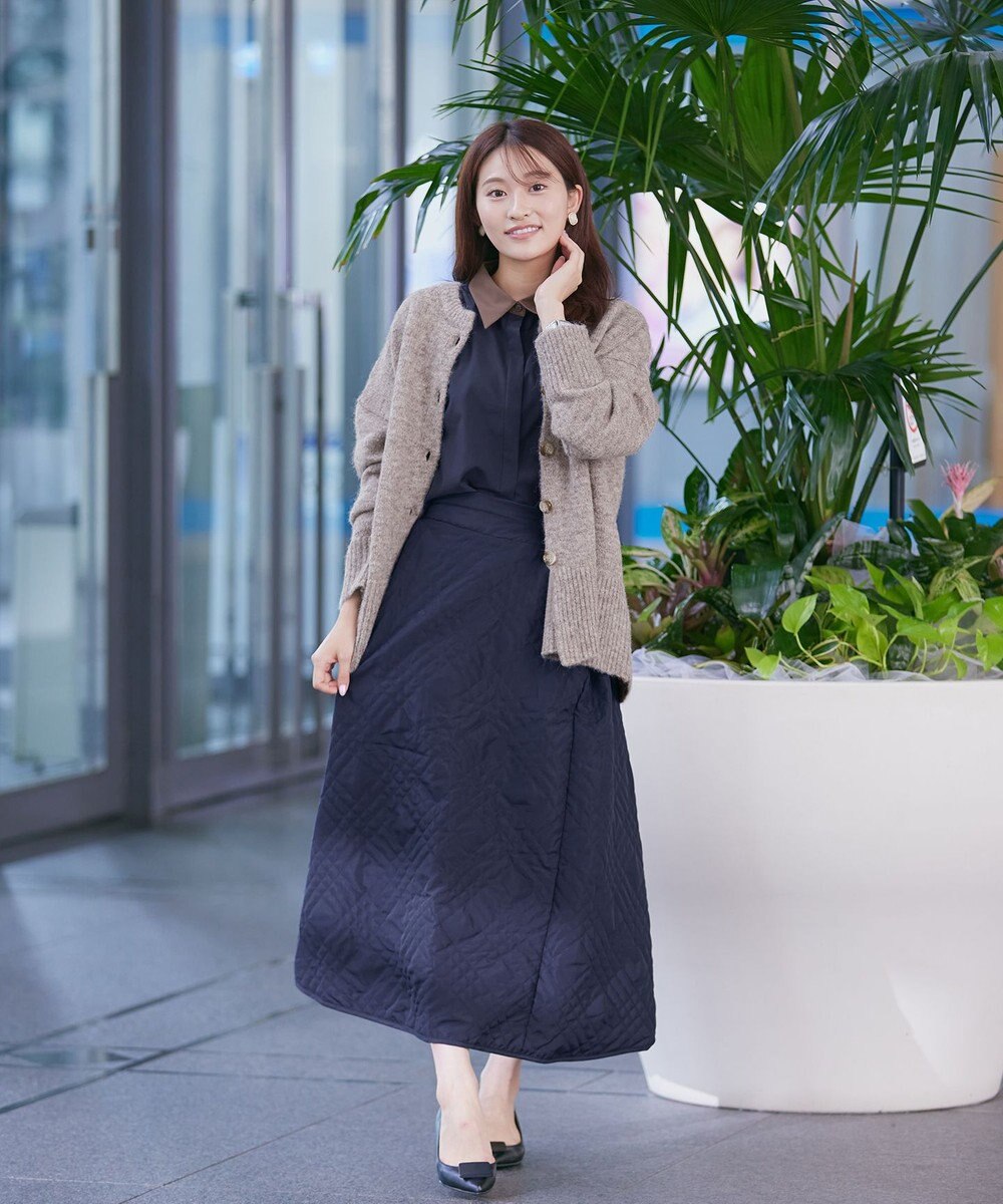 Tiaclasse ミモレ丈中綿スカート 