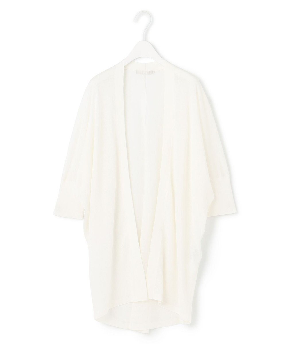 ICB 【洗える】 リネンポリエステルハイゲージ カーディガン 