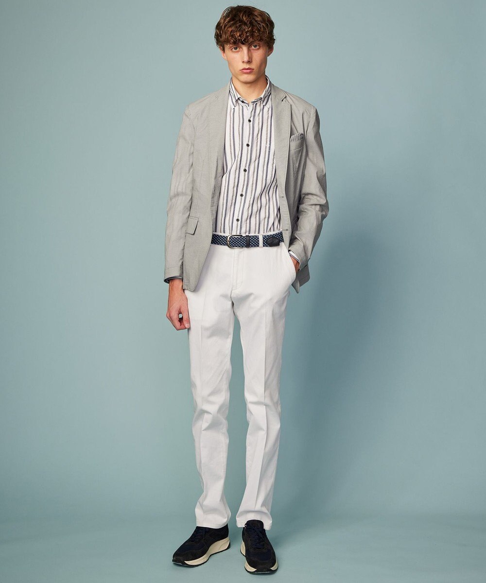 JOSEPH ABBOUD 【オーガニックコットン】オーガニックコードストライプ シャツ 