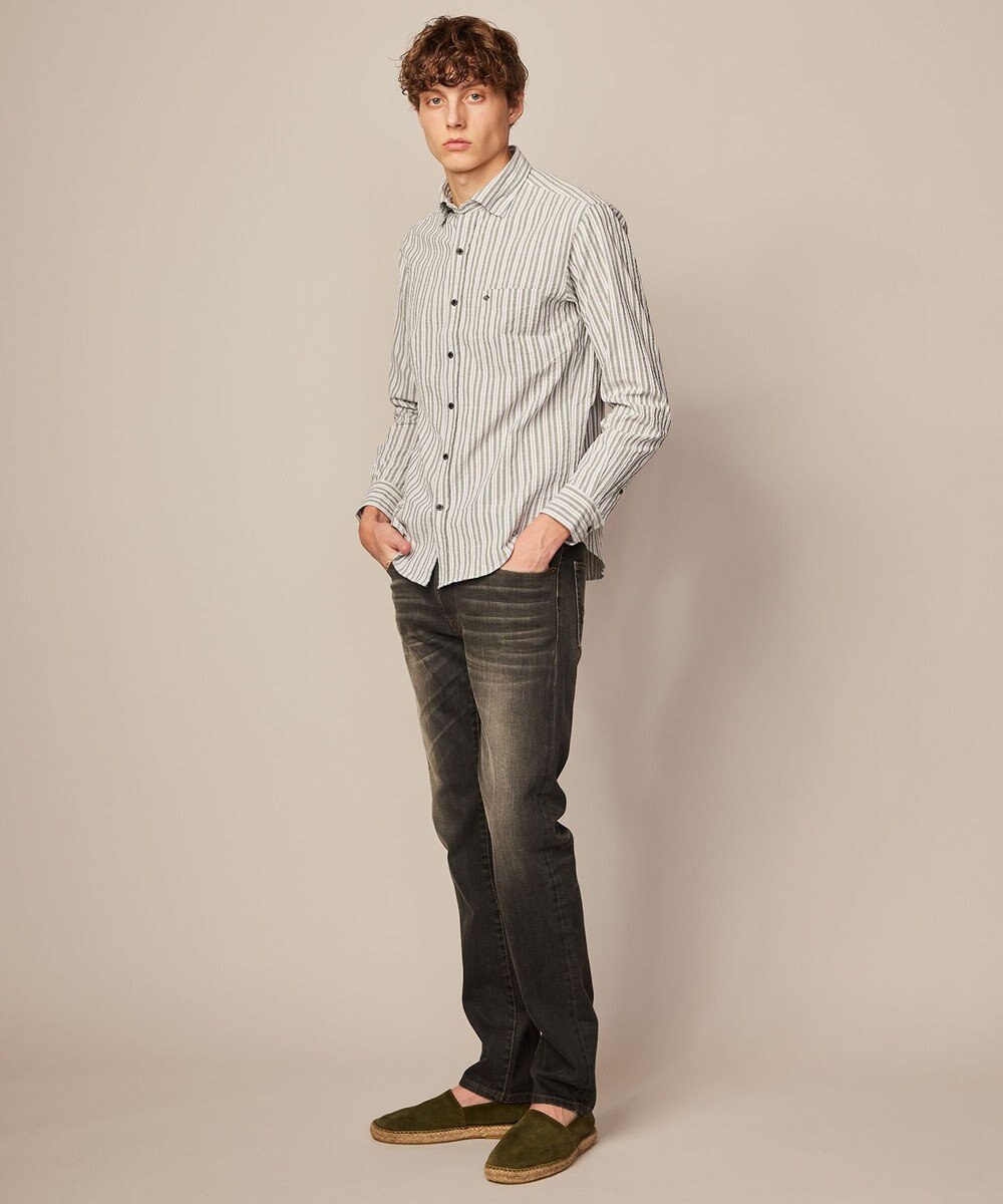 JOSEPH ABBOUD 【オーガニックコットン】オーガニックコードストライプ シャツ 