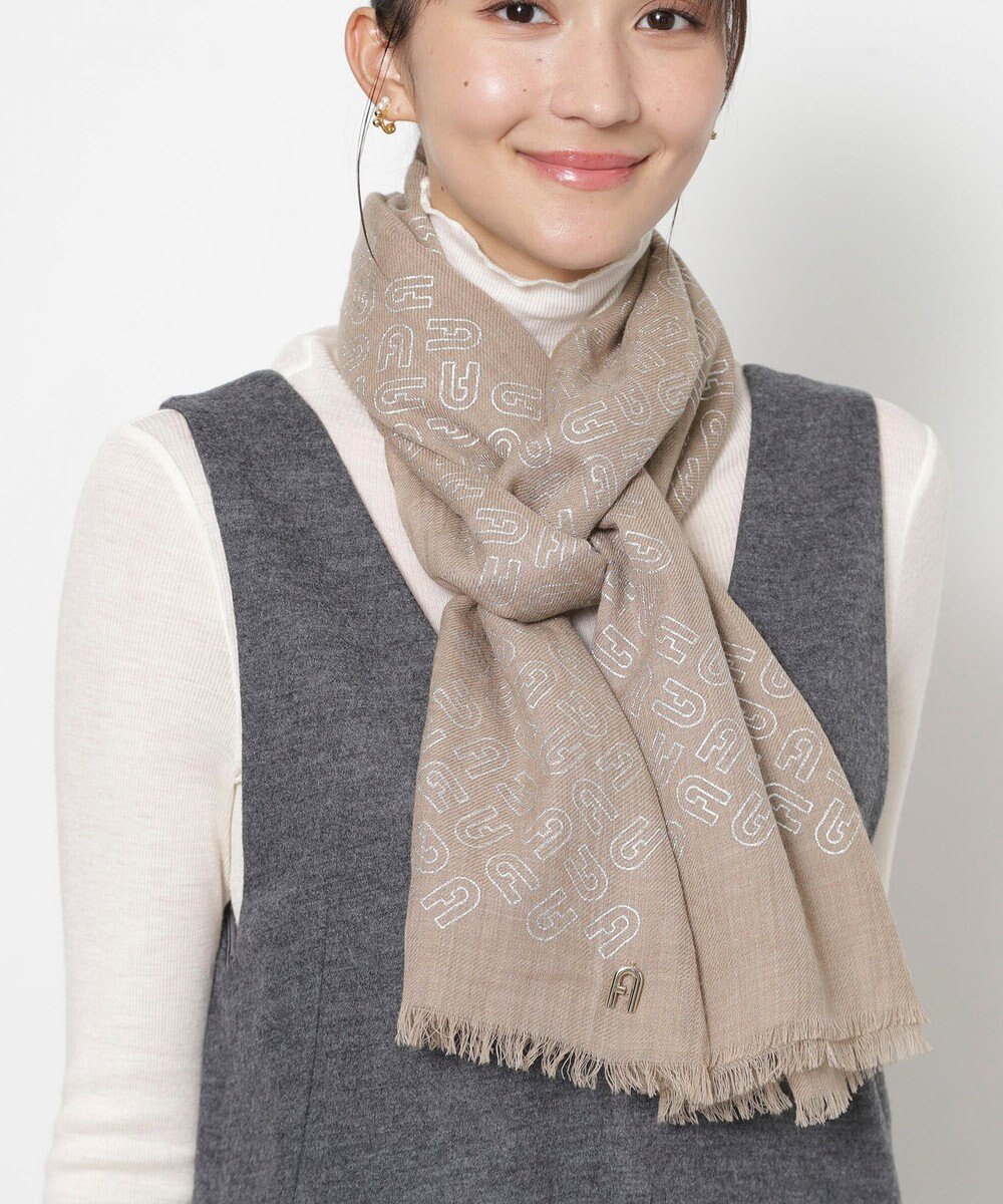 MOONBAT FURLA(フルラ）ウール アーチロゴストール 