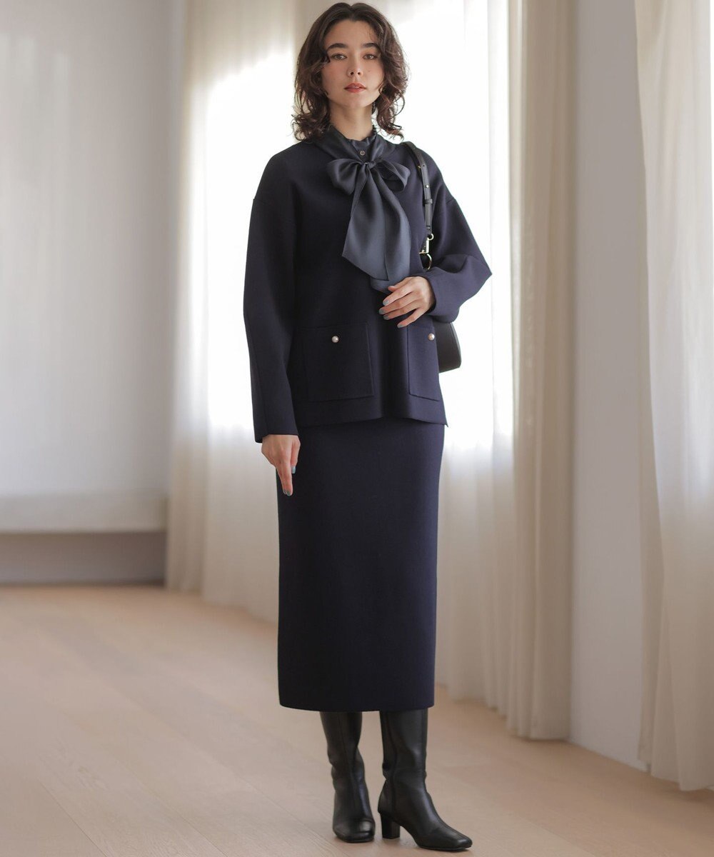 組曲 L 【WEB限定】シャイニーオーガンボウタイ付き ブラウス 