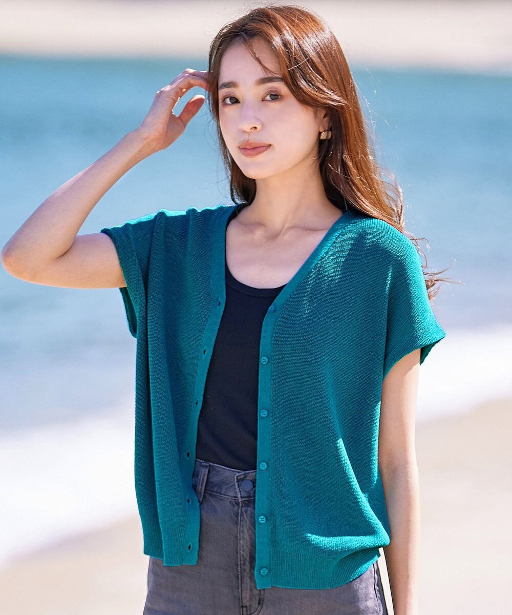 Tiaclasse 【洗える】リネンタッチカーディガン 