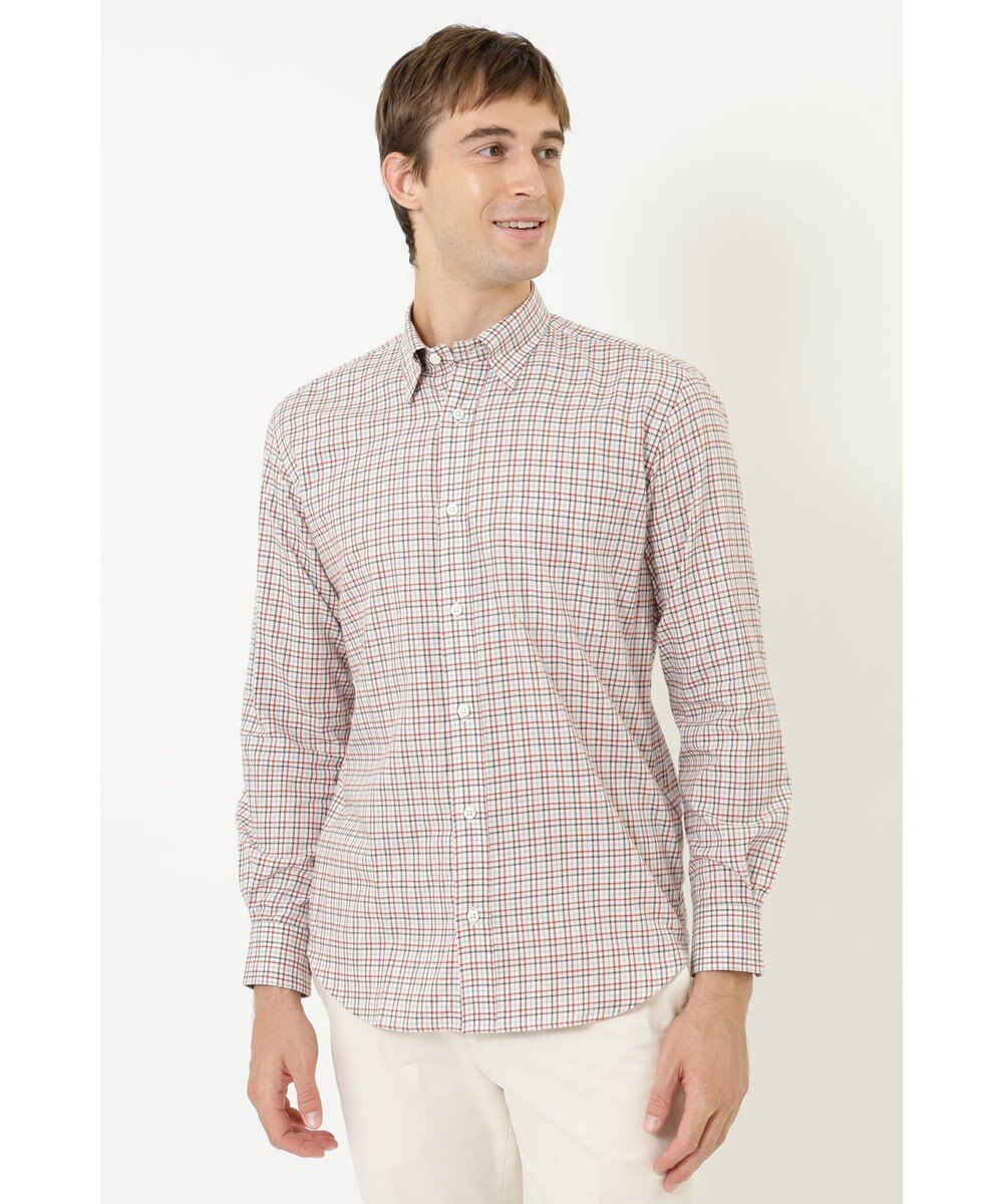 DAKS コットンミニチェックシャツ 