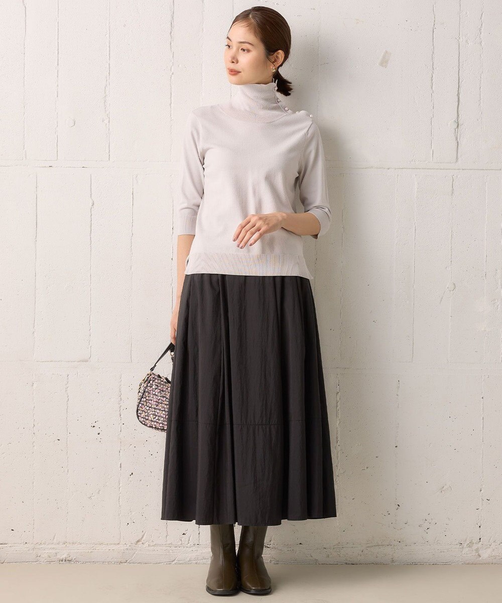 組曲 MINA六分袖タートルネック ニット 