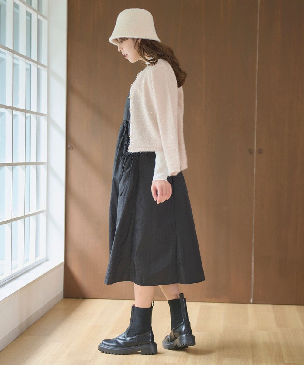 Feroux 【洗える】ラメシャギー カーディガン 