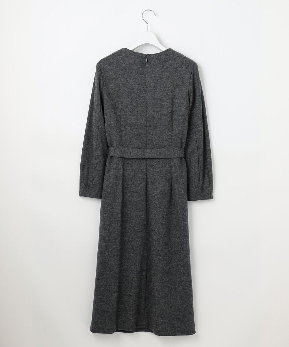 J.PRESS LADIES L 【セットアップ対応】ウールスムース タックディテール ワンピース 