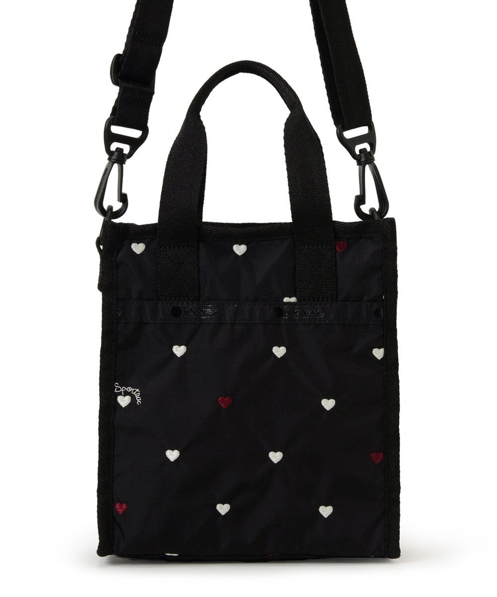 LeSportsac MINI N/S TOTE/レッド/ホワイトハートEMB 