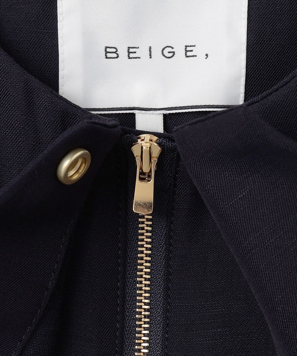 BEIGE， 【洗える】BERNARD / リネンノーカラーラップブルゾン 